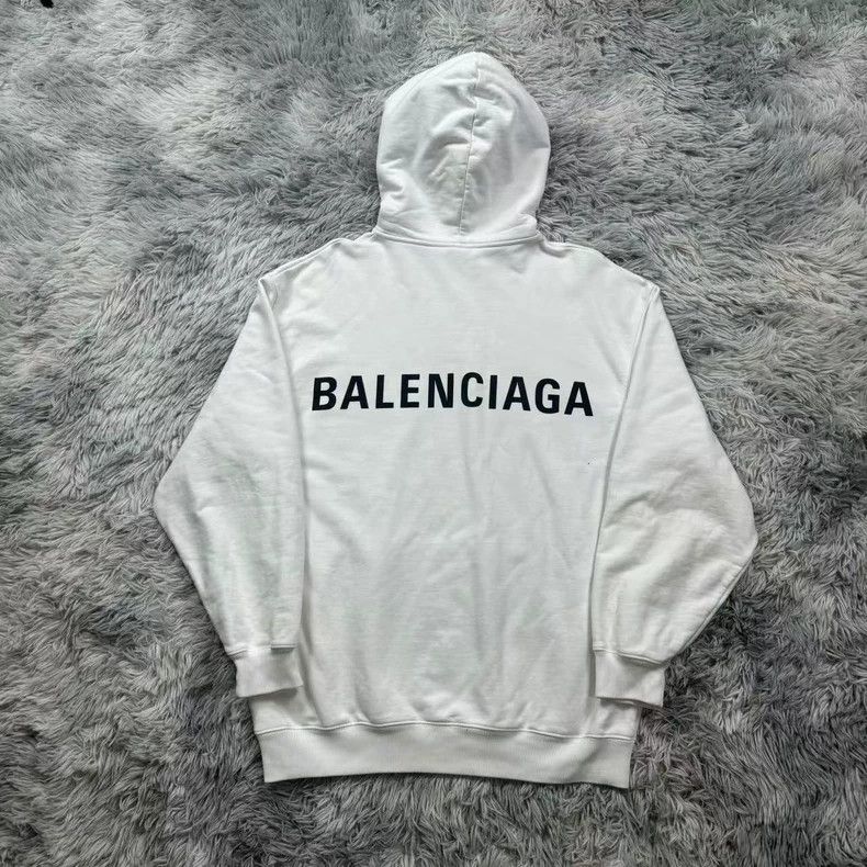Balenciaga Balenciaga Logo Hoodie White Size S - dmc Size US S / EU 44-46 / 1 - 2 Thumbnail