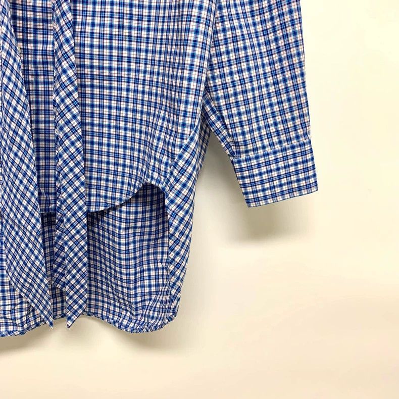 Balenciaga Balenciaga Blue and White Checkered Shirt - dmc Size US M / EU 48-50 / 2 - 8 Thumbnail
