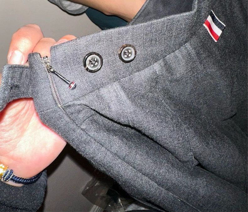 Thom Browne Long Pleated Skirt in Dark Gray - dmc
