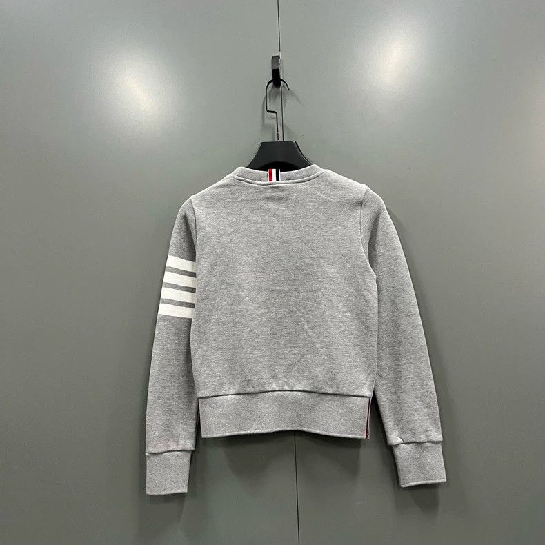 Thom Browne Thom Browne Gray Striped Crew Neck Sweatshirt - dmc Size US M / EU 48-50 / 2 - 2 Thumbnail