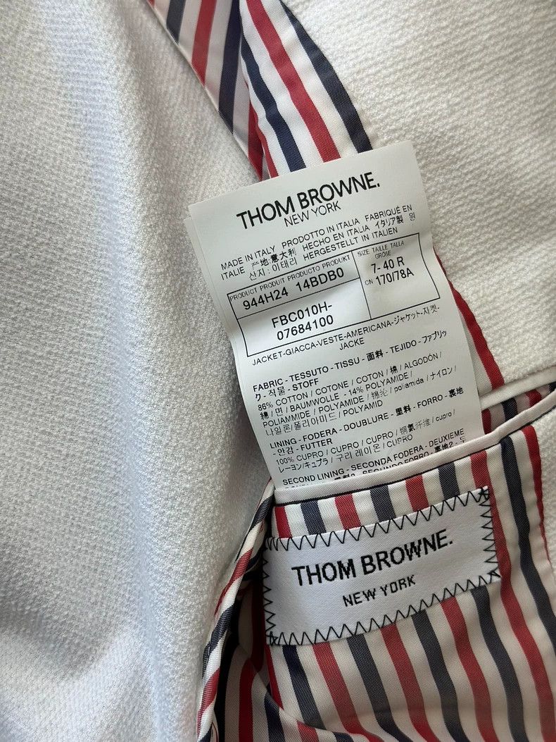 Thom Browne Thom Browne New White Blazer with Tags - dmc Size US S / EU 44-46 / 1 - 3 Thumbnail
