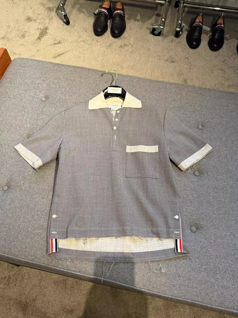 Thom Browne Thom Browne Women's Short Sleeve Polo Shirt - dmc Size US M / EU 48-50 / 2 - 3 Thumbnail