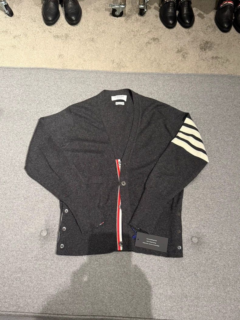 Thom Browne Thom Browne Cashmere Cardigan with Stripes - dmc Size US S / EU 44-46 / 1 - 3 Thumbnail