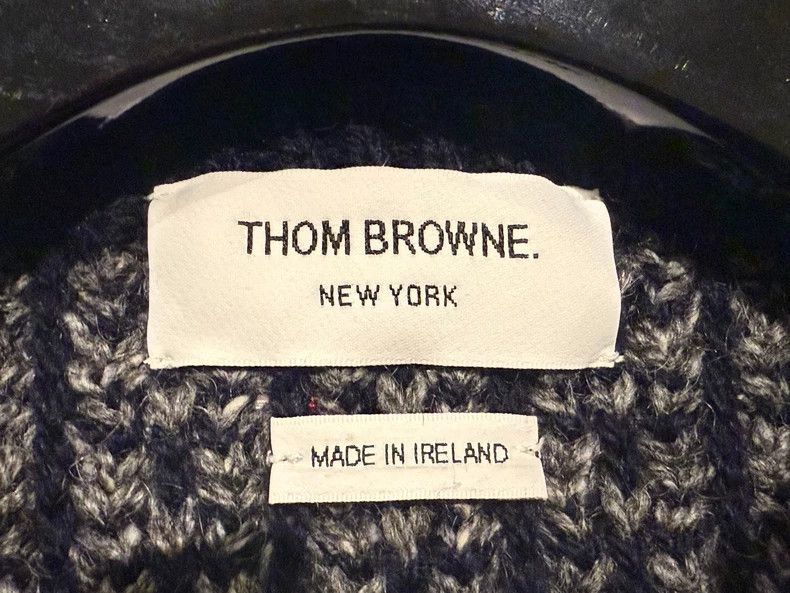 Thom Browne Thom Browne Blue Knit Sweater with Four Stripes - dmc Size US M / EU 48-50 / 2 - 4 Thumbnail