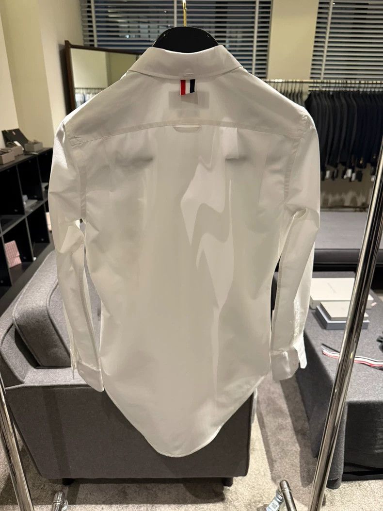 Thom Browne Thom Browne Classic White Shirt with Stripes - dmc Size US M / EU 48-50 / 2 - 2 Thumbnail