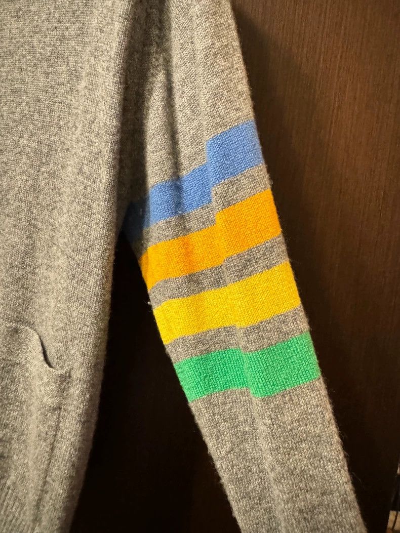Thom Browne Thom Browne Gray Cashmere Cardigan for Men - dmc Size US M / EU 48-50 / 2 - 2 Thumbnail