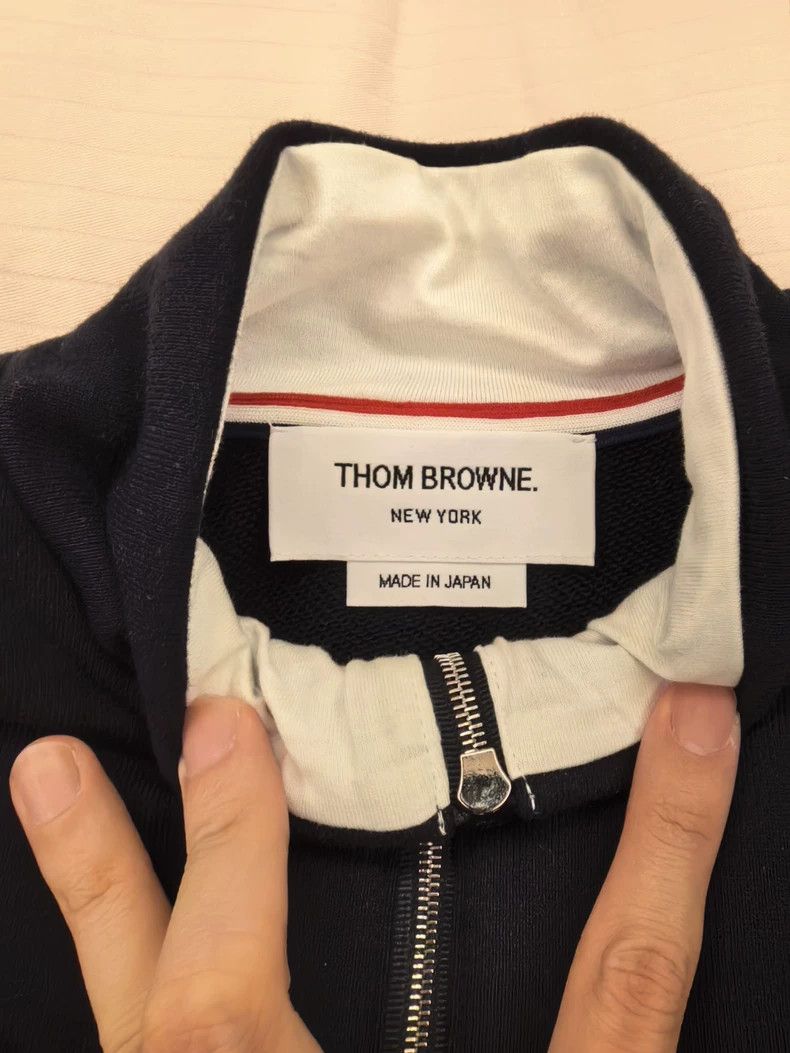 Thom Browne Thom Browne Color Block Half Zip Sweatshirt - dmc Size US S / EU 44-46 / 1 - 7 Thumbnail