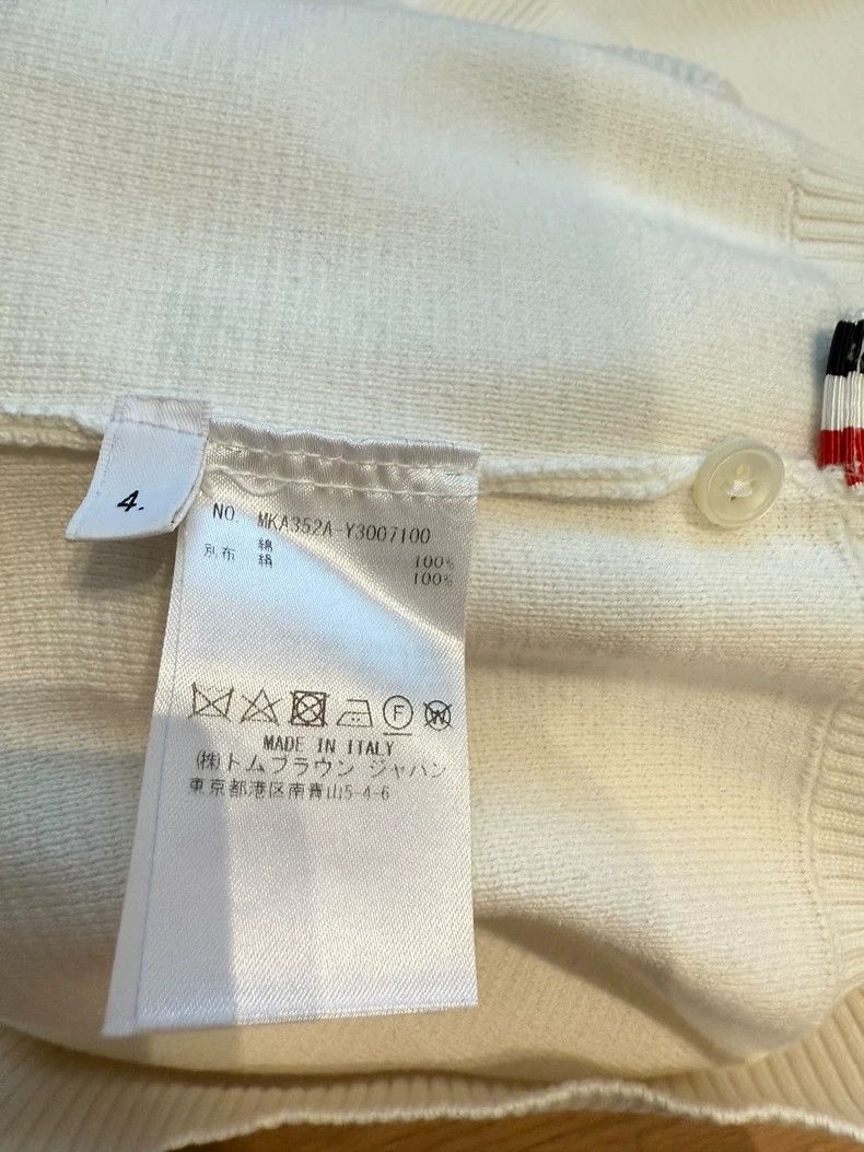 Thom Browne White Knit Sweater for Men - dmc