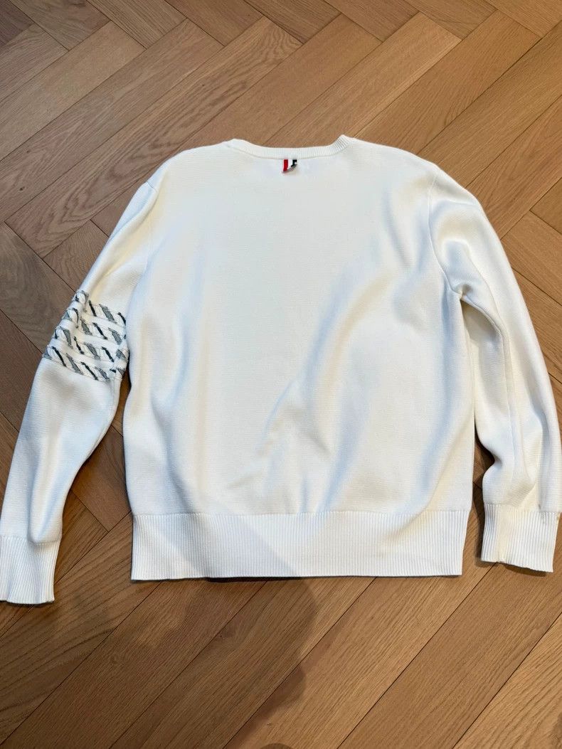 Thom Browne White Knit Sweater for Men - dmc