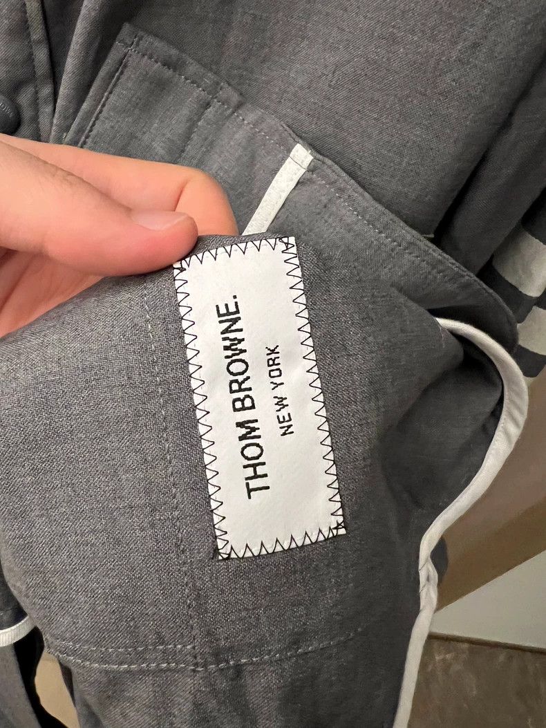 Thom Browne Gray Wool Shirt Jacket for Fall and Winter - dmc Size US M / EU 48-50 / 2 - 6 Thumbnail
