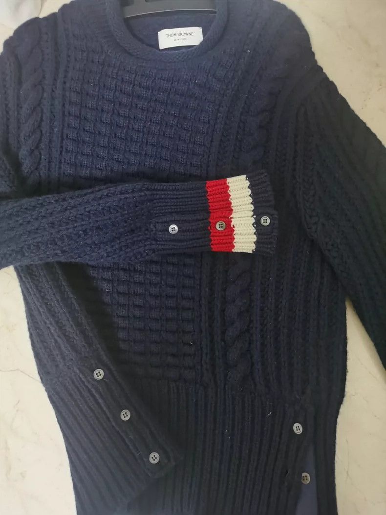 Thom Browne Thom Browne Knit Sweater with Split Hem - dmc Size US M / EU 48-50 / 2 - 3 Thumbnail