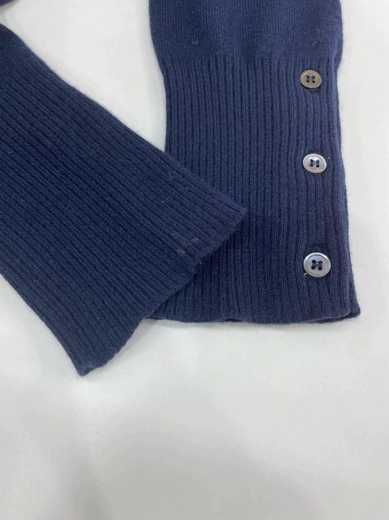 Thom Browne Thom Browne Navy Cashmere Cardigan with Stripes - dmc Size US S / EU 44-46 / 1 - 8 Thumbnail