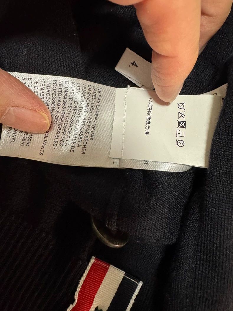 Thom Browne Thom Browne Blue White Wool Cardigan - dmc Size US M / EU 48-50 / 2 - 7 Thumbnail
