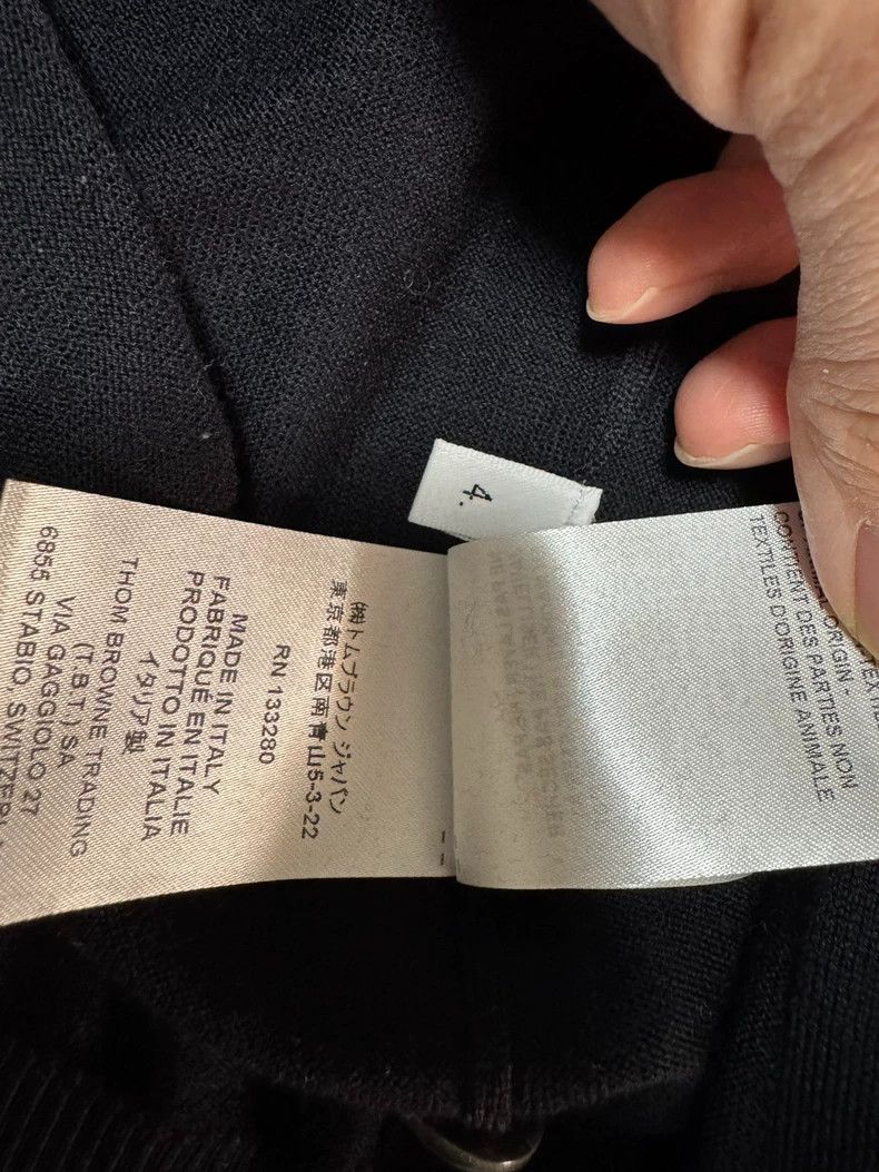 Thom Browne Thom Browne Blue White Wool Cardigan - dmc Size US M / EU 48-50 / 2 - 6 Thumbnail