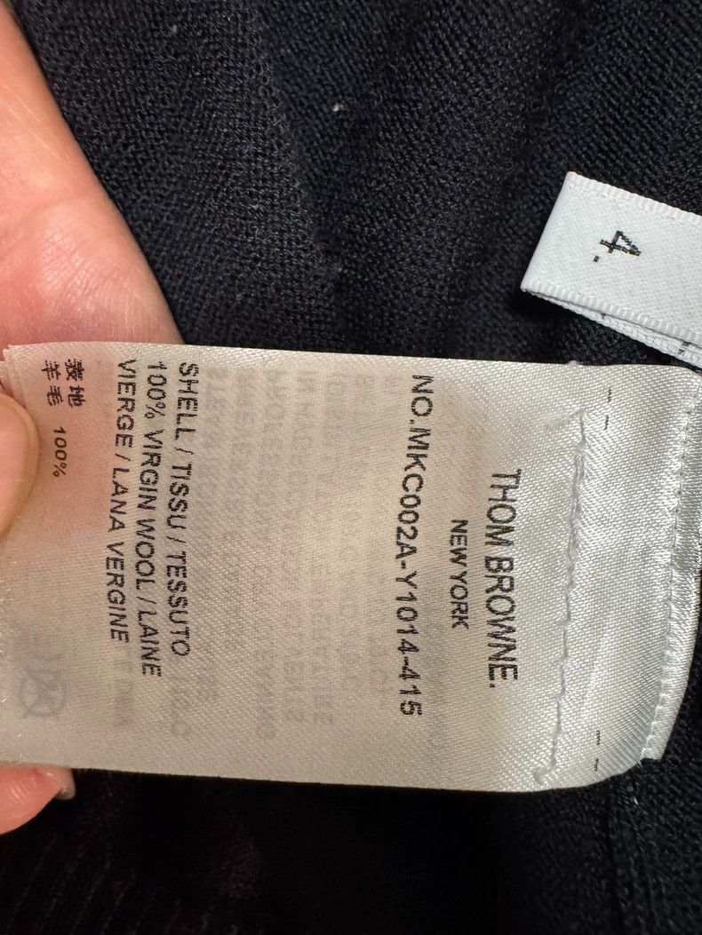 Thom Browne Thom Browne Blue White Wool Cardigan - dmc Size US M / EU 48-50 / 2 - 4 Thumbnail