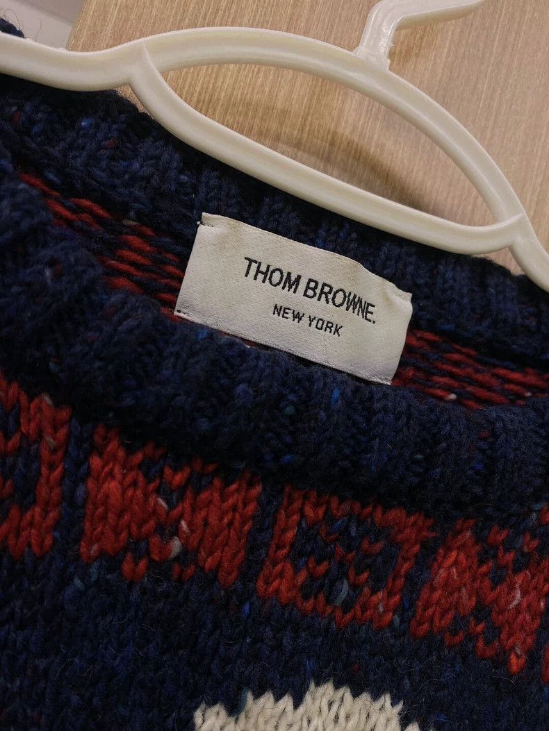 Thom Browne Thom Browne Knitted Sweater with Patterns - dmc Size US XS / EU 42 / 0 - 4 Thumbnail