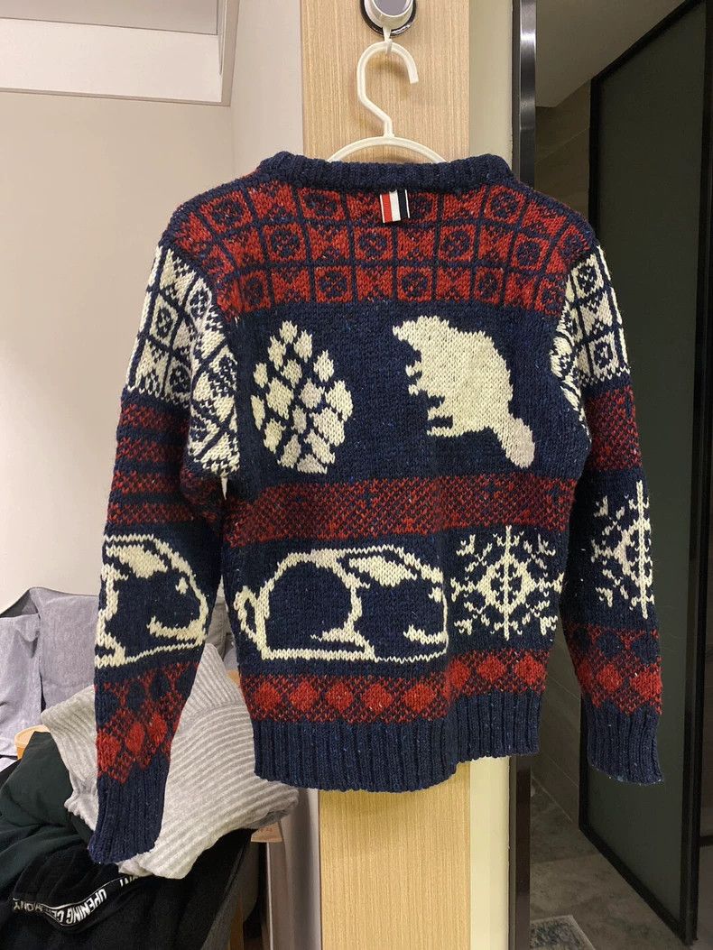 Thom Browne Thom Browne Knitted Sweater with Patterns - dmc Size US XS / EU 42 / 0 - 2 Thumbnail