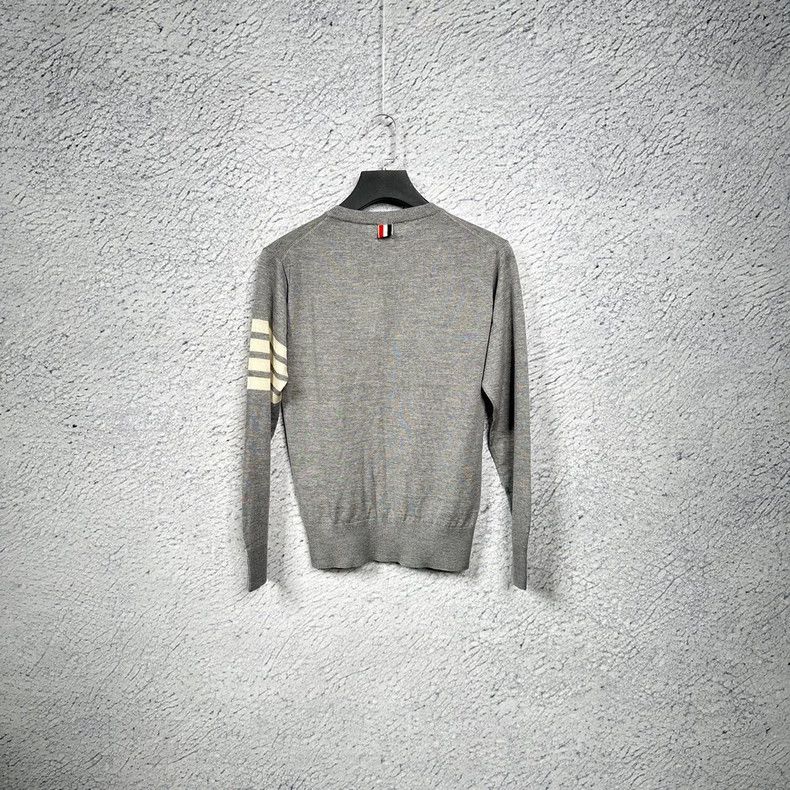 Thom Browne Thom Browne Gray Wool Knitted Sweater - dmc Size US S / EU 44-46 / 1 - 2 Thumbnail
