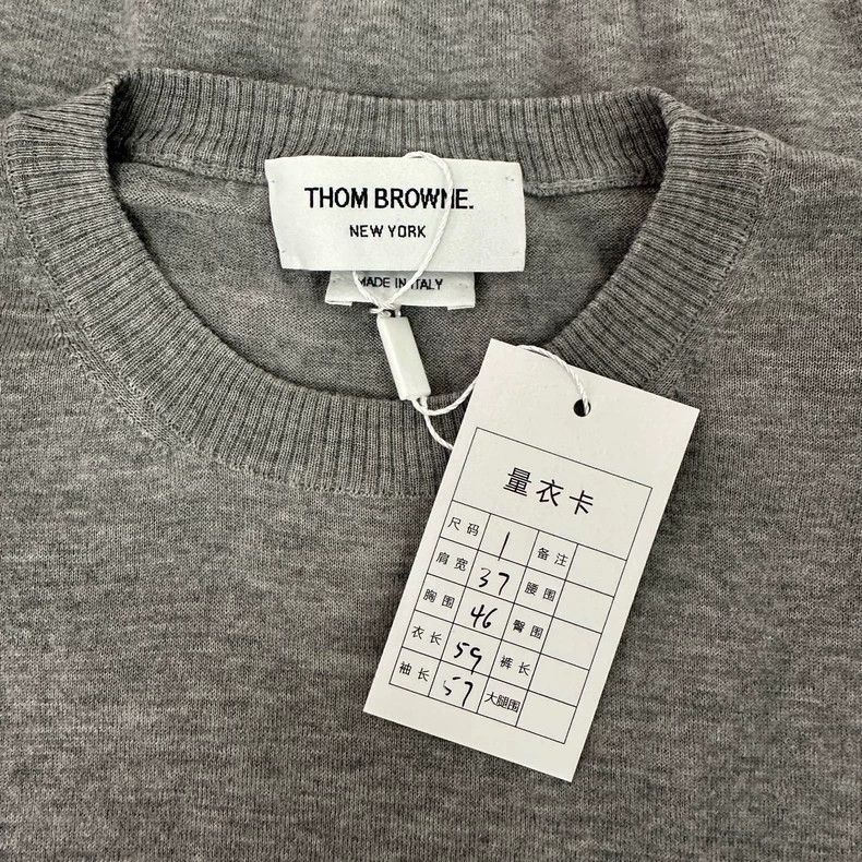Thom Browne Thom Browne Gray Wool Knitted Sweater - dmc Size US S / EU 44-46 / 1 - 4 Thumbnail