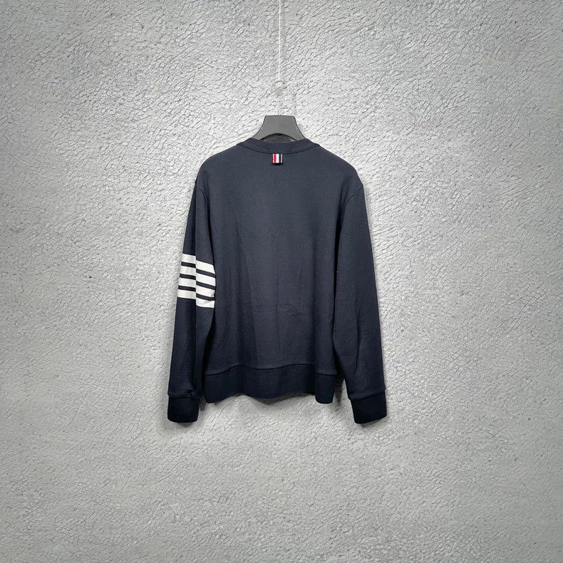 Thom Browne Thom Browne Classic Navy Knitted Cardigan Jacket - dmc Size US L / EU 52-54 / 3 - 2 Thumbnail