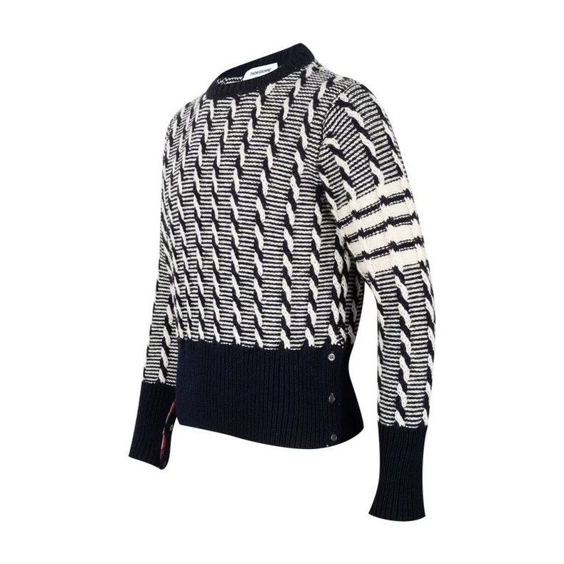 Thom Browne Thom Browne Classic Striped Knit Sweater - dmc Size US M / EU 48-50 / 2 - 2 Thumbnail