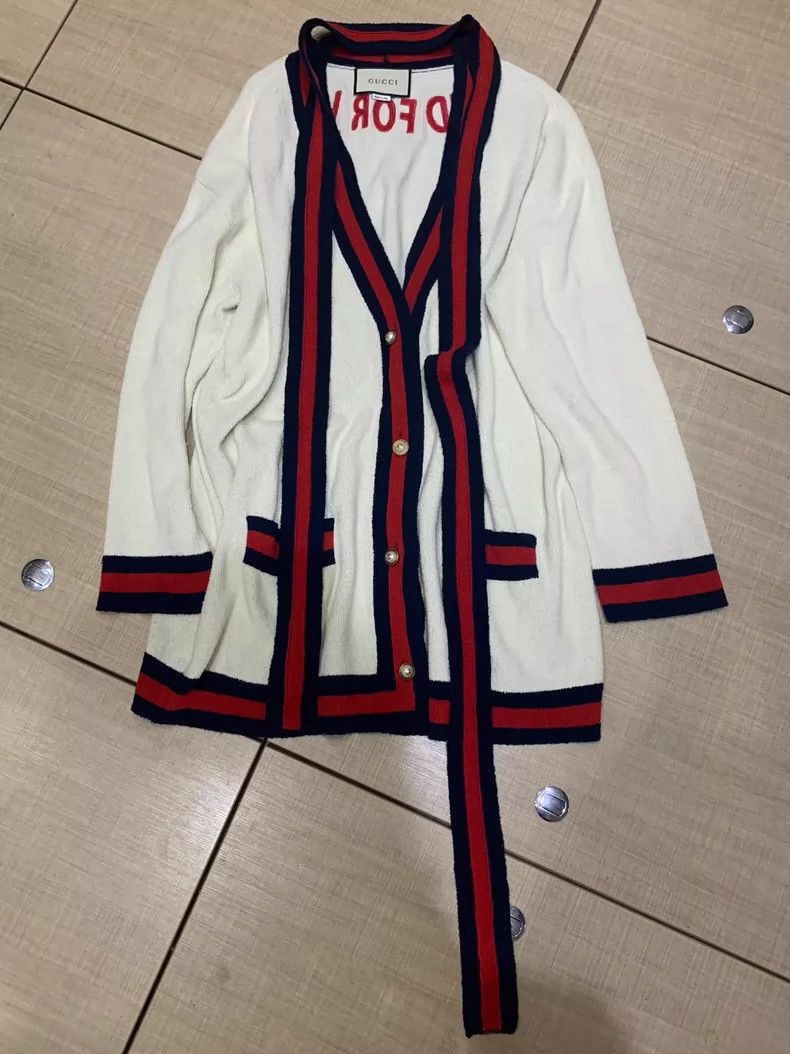 Gucci Gucci Sweater Cardigan with Belt and Pockets - dmc Size US M / EU 48-50 / 2 - 3 Thumbnail