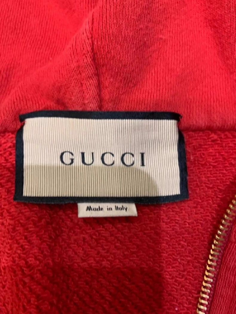 Gucci Gucci Red Hoodie with Drawstring and Zip - dmc Size US XS / EU 42 / 0 - 4 Thumbnail