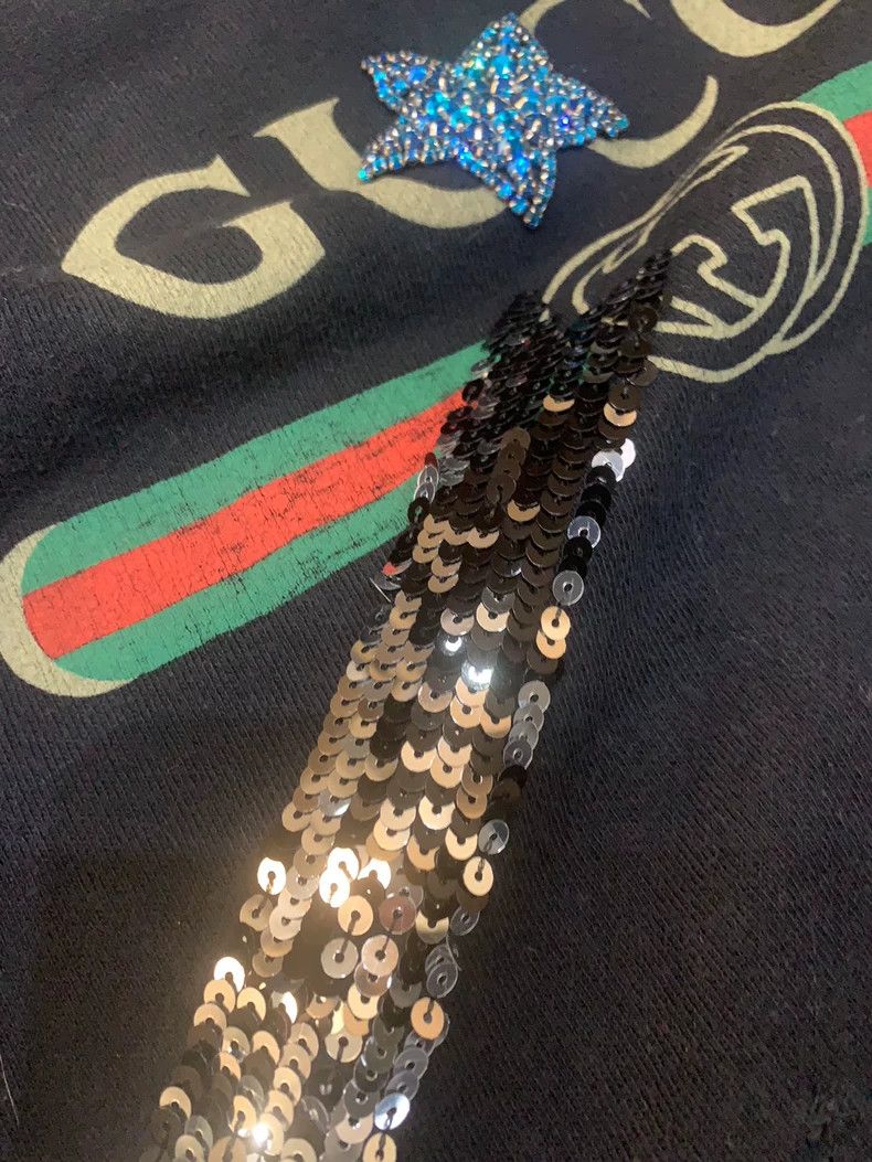 Gucci Gucci Black Sweatshirt with Sequins - dmc Size US XXS / EU 40 - 3 Thumbnail