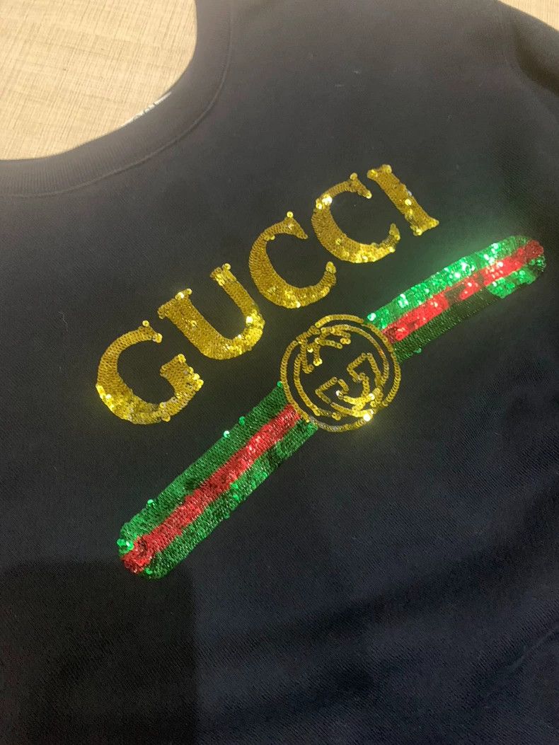 Gucci Gucci Black Embroidered Sequin Sweatshirt - dmc Size US S / EU 44-46 / 1 - 2 Thumbnail