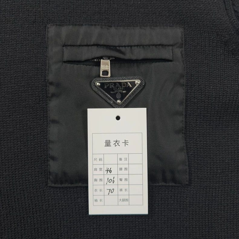 Prada Prada Black Triangle Logo Sweater - dmc Size US L / EU 52-54 / 3 - 5 Thumbnail