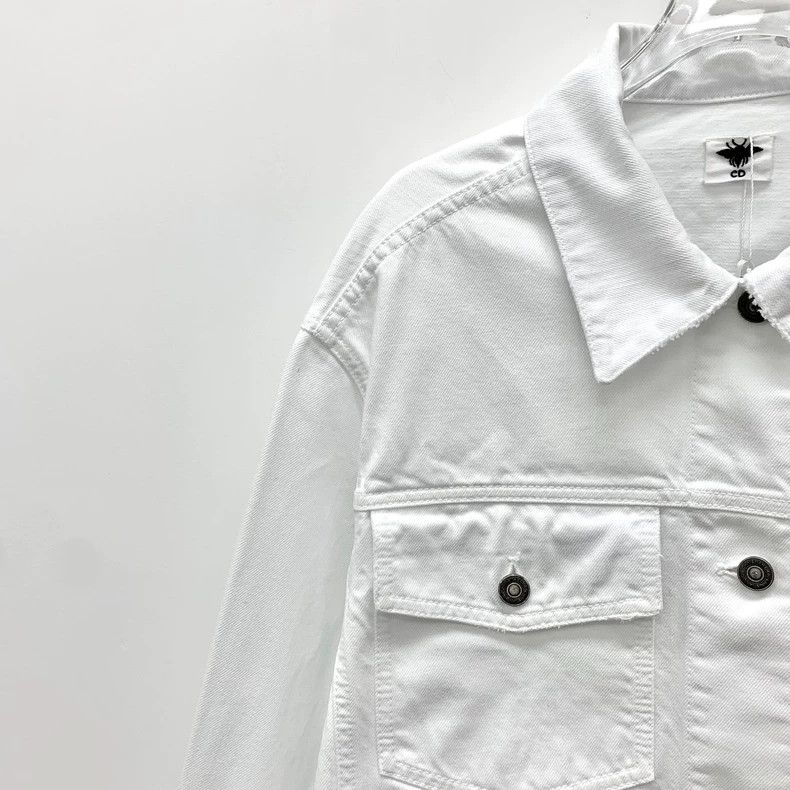 Dior Dior White Logo Bee Embroidered Denim Jacket - dmc Size US S / EU 44-46 / 1 - 3 Thumbnail
