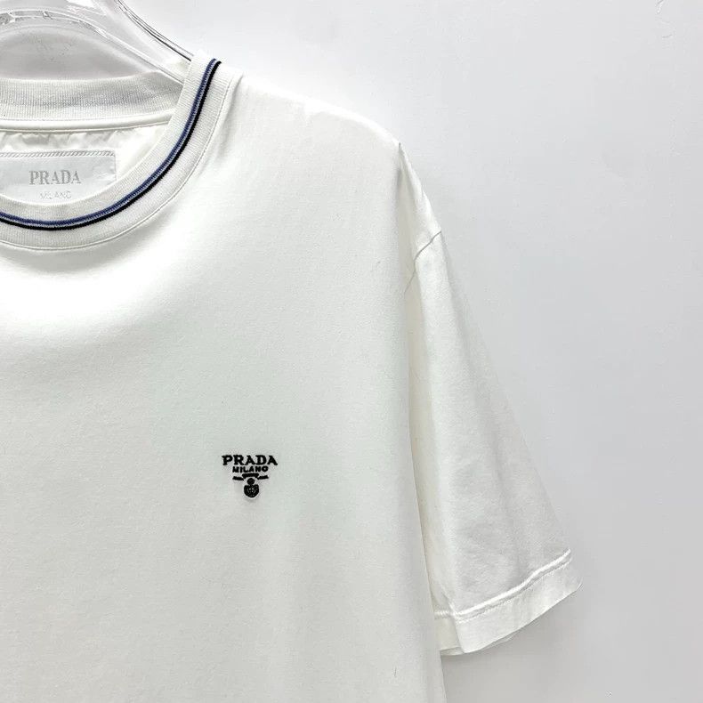 Prada Prada White Short Sleeve Logo T-Shirt - dmc Size US M / EU 48-50 / 2 - 3 Thumbnail