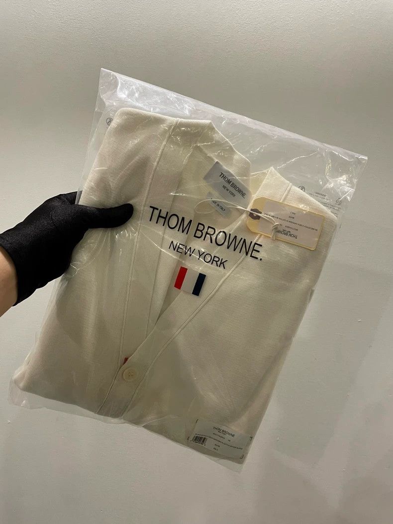 Thom Browne Thom Browne Logo Striped Cardigan Knitwear - dmc Size US M / EU 48-50 / 2 - 2 Thumbnail