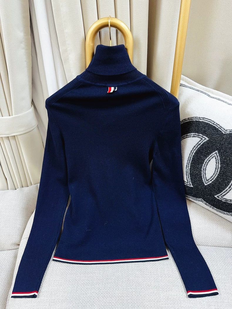 Thom Browne Thom Browne Navy Long Sleeve Wool Sweater - dmc Size US M / EU 48-50 / 2 - 2 Thumbnail