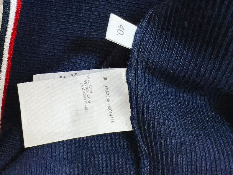 Thom Browne Thom Browne Navy Long Sleeve Wool Sweater - dmc Size US M / EU 48-50 / 2 - 4 Thumbnail