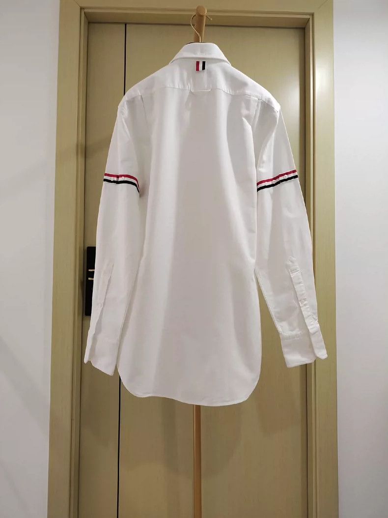 Thom Browne Thom Browne White Striped Dress Shirt - dmc Size US M / EU 48-50 / 2 - 2 Thumbnail