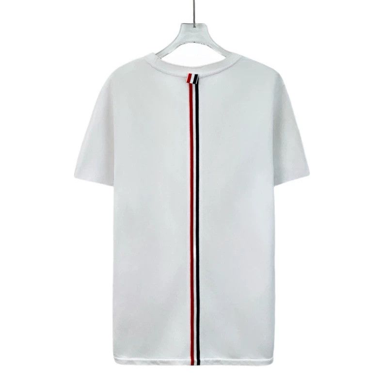 Thom Browne Thom Browne White Striped Cotton T-Shirt - dmc Size US M / EU 48-50 / 2 - 2 Thumbnail
