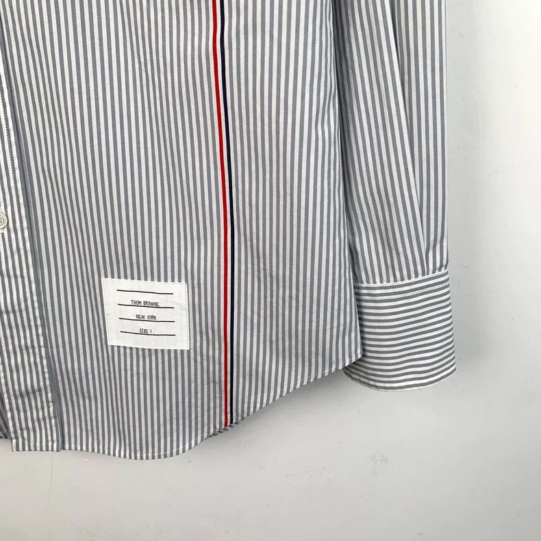 Thom Browne Thom Browne Striped Classic Oxford Shirt - dmc Size US S / EU 44-46 / 1 - 4 Thumbnail