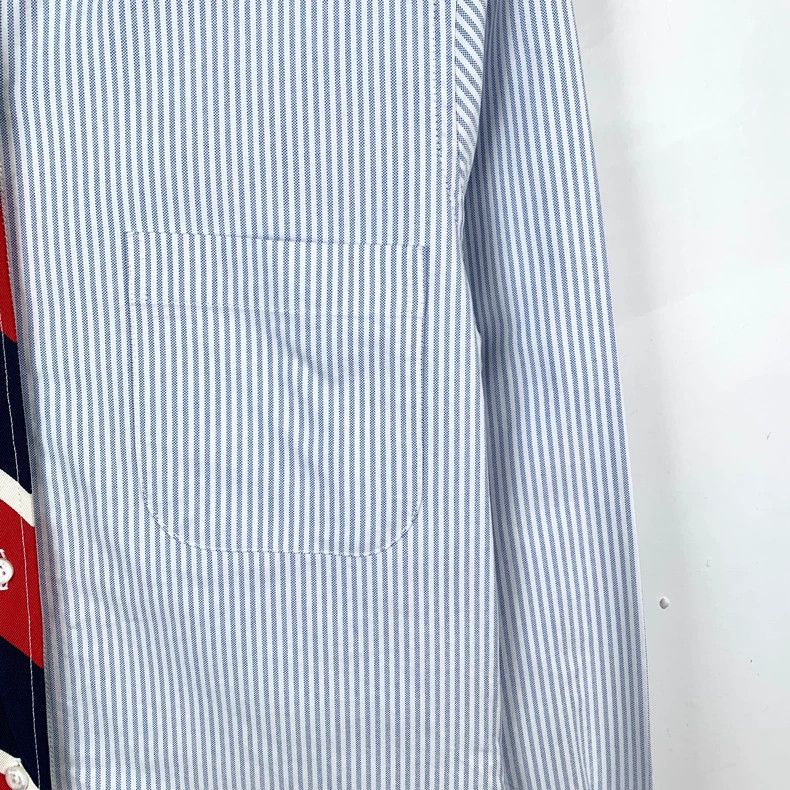 Thom Browne Thom Browne Long Sleeve Striped Shirt with Tie - dmc Size US S / EU 44-46 / 1 - 5 Thumbnail