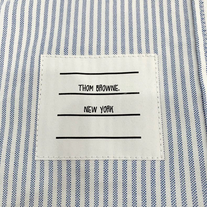 Thom Browne Thom Browne Long Sleeve Striped Shirt with Tie - dmc Size US S / EU 44-46 / 1 - 7 Thumbnail