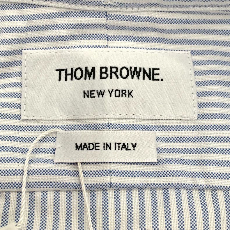 Thom Browne Thom Browne Long Sleeve Striped Shirt with Tie - dmc Size US S / EU 44-46 / 1 - 8 Thumbnail