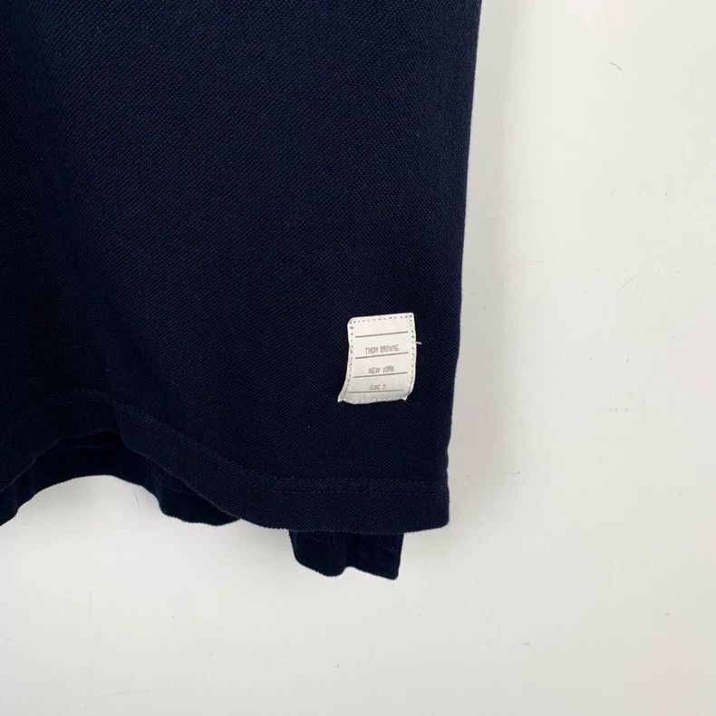 Thom Browne Thom Browne Navy Blue Cotton Short Sleeve Polo - dmc Size US M / EU 48-50 / 2 - 5 Thumbnail