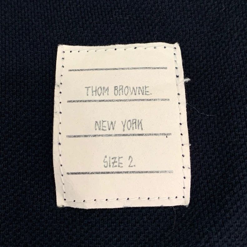 Thom Browne Thom Browne Navy Blue Cotton Short Sleeve Polo - dmc Size US M / EU 48-50 / 2 - 6 Thumbnail