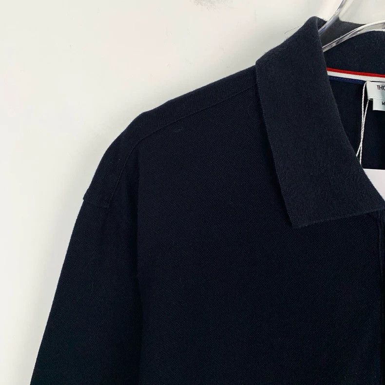 Thom Browne Thom Browne Navy Blue Cotton Short Sleeve Polo - dmc Size US M / EU 48-50 / 2 - 3 Thumbnail