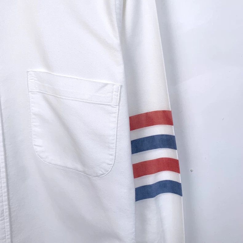 Thom Browne Thom Browne Oxford Shirt with Stripes - dmc Size US XS / EU 42 / 0 - 4 Thumbnail