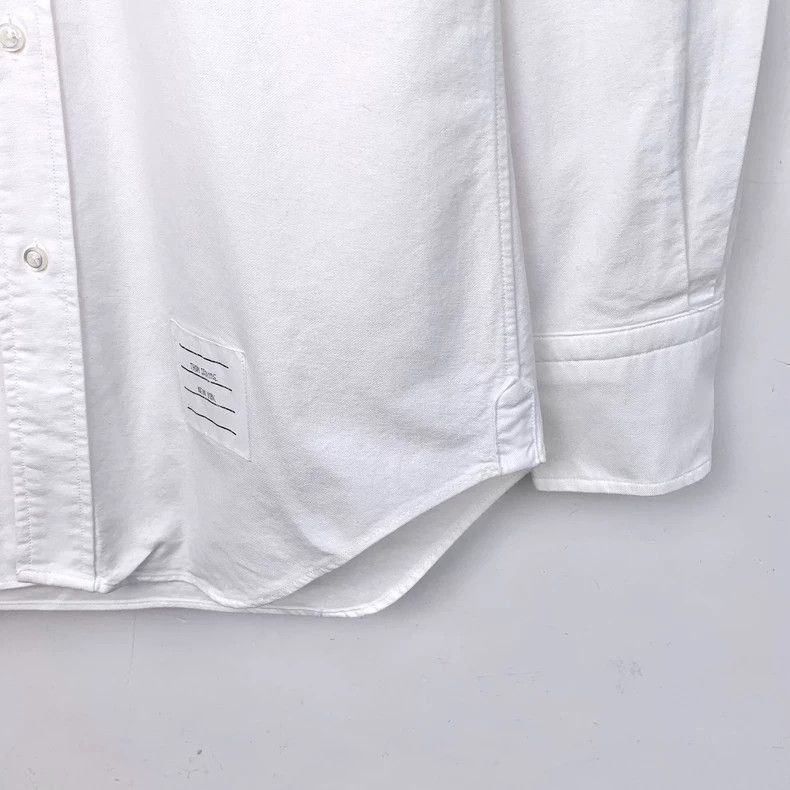 Thom Browne Thom Browne White Oxford Shirt with Pocket - dmc Size US XS / EU 42 / 0 - 4 Thumbnail