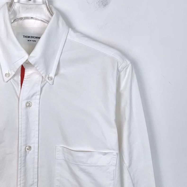 Thom Browne Thom Browne White Long Sleeve Button-Up Shirt - dmc Size US XS / EU 42 / 0 - 3 Thumbnail