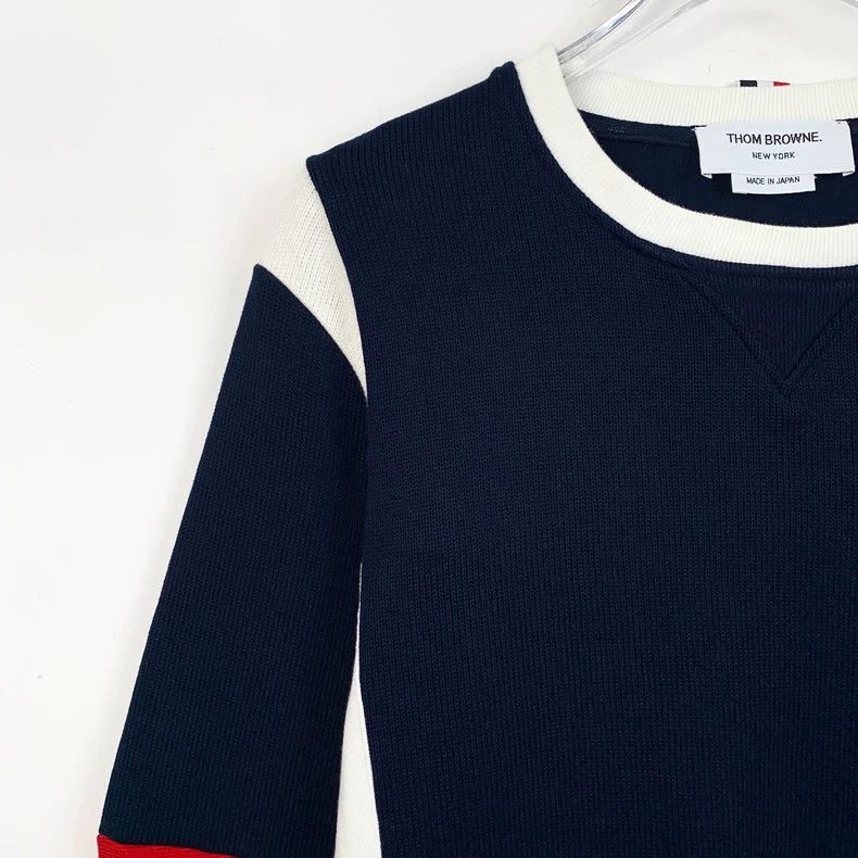 Thom Browne Thom Browne Long Sleeve Color Block Sweatshirt - dmc Size US S / EU 44-46 / 1 - 3 Thumbnail