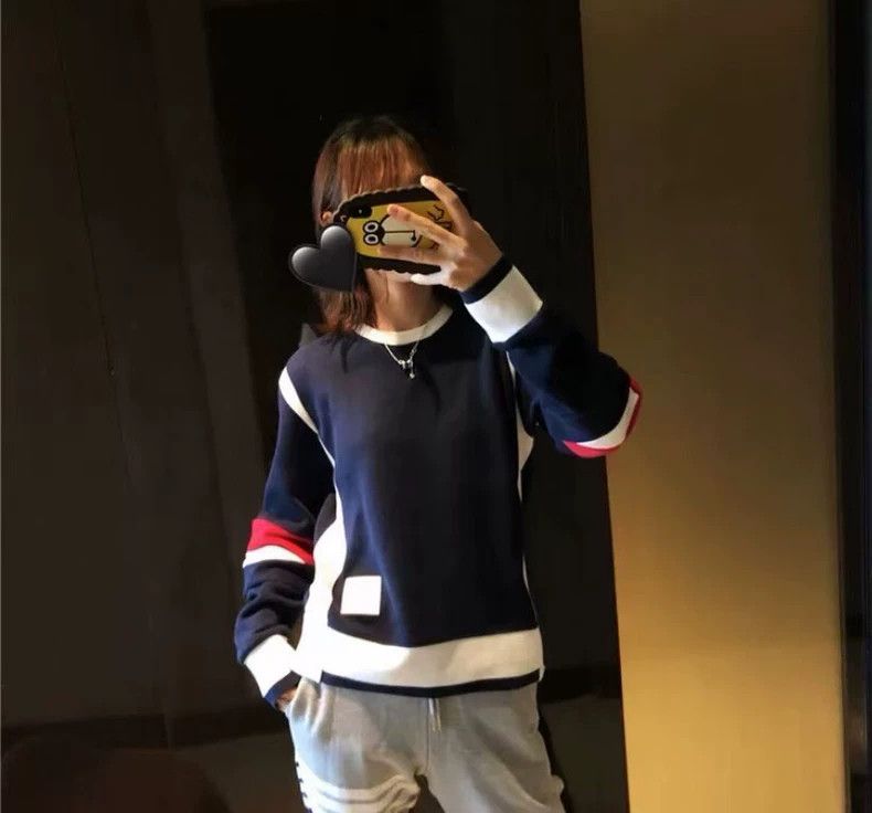 Thom Browne Thom Browne Long Sleeve Color Block Sweatshirt - dmc Size US S / EU 44-46 / 1 - 9 Thumbnail