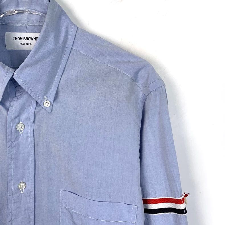 Thom Browne Thom Browne Light Blue Cotton Long Sleeve Shirt - dmc Size US S / EU 44-46 / 1 - 3 Thumbnail